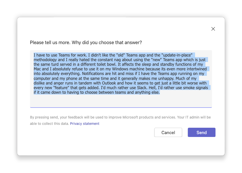 Teams Feedback Form